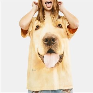 The Mountain Yellow Lab Dog Face Short Sleeve Tee